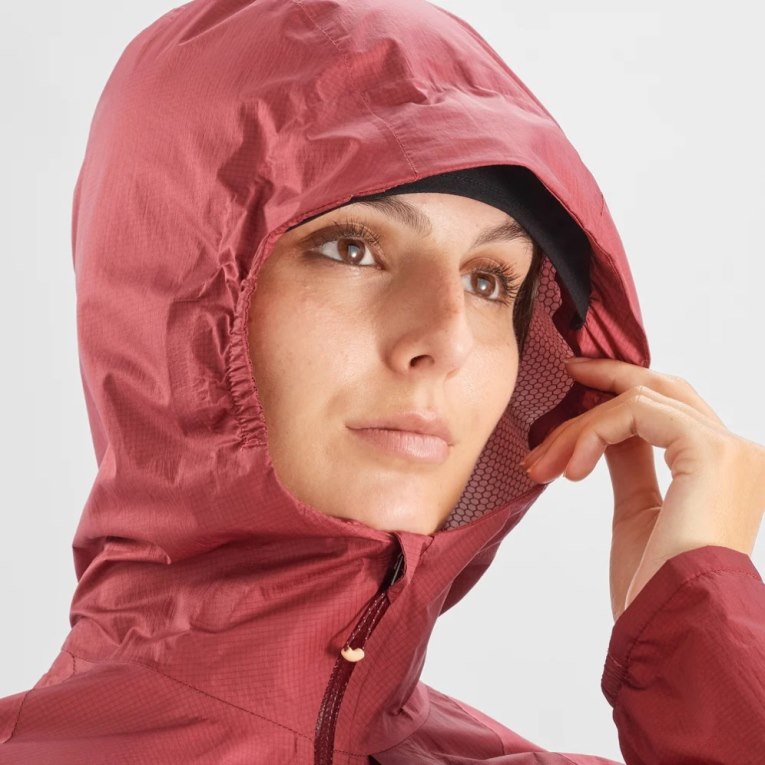 Chaquetas Shell Salomon Bonatti Impermeables Mujer Rojos | MX QTXO098